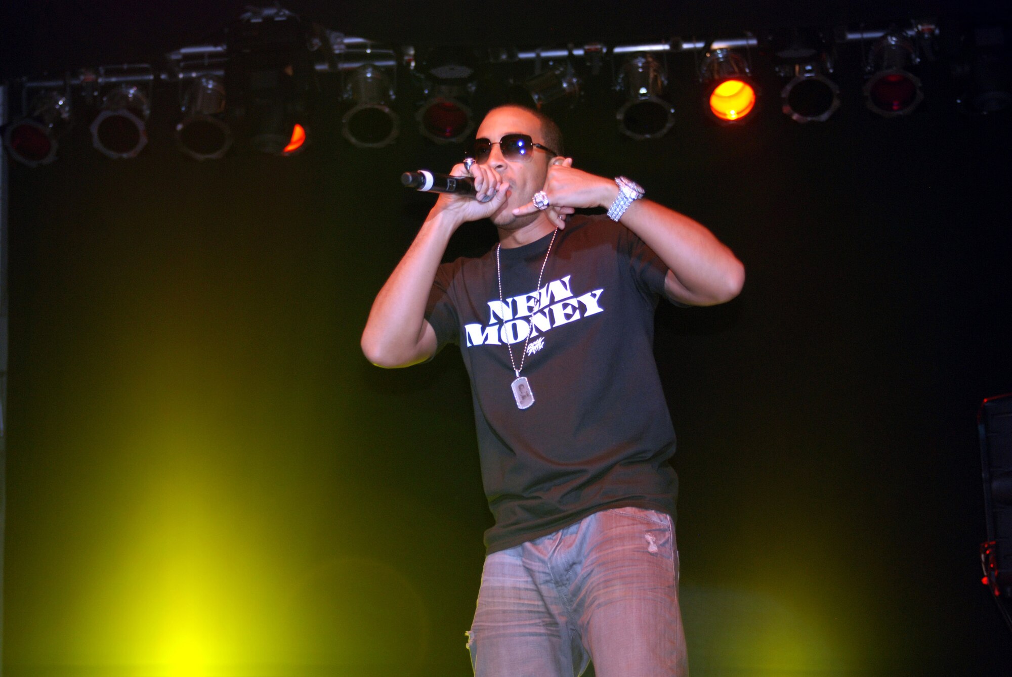 Multi-platinum rapper Ludacris performs at the Fort Meade Pavilion in Maryland on Nov. 6, 2010. The show was part of Air Force Reserve Command Recruiting Service's Stateside Tour for the Troops. (US Air Force photo/Bo Joyner)