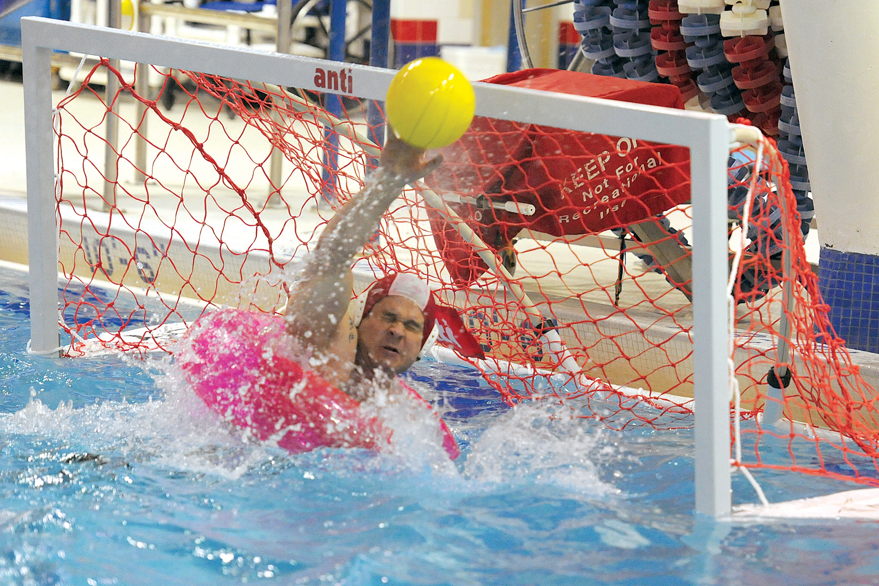 Teams tackle inner tube water polo