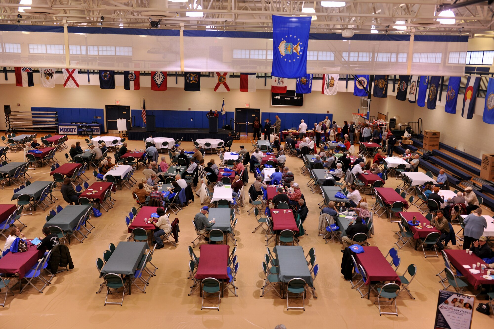 MOODY AIR FORCE BASE, Ga. -- Retirees from the local area came to Moody for a special day celebrating retirees during Retiree Appreciation Week here Nov. 6. This week varies from installation to installation, but is a good opportunity for retirees to listen to guest speakers, renew ID cards, receive medical checkups and use various other base services. (U.S. Air Force photo/Airman 1st Class Joshua Green)(RELEASED)
