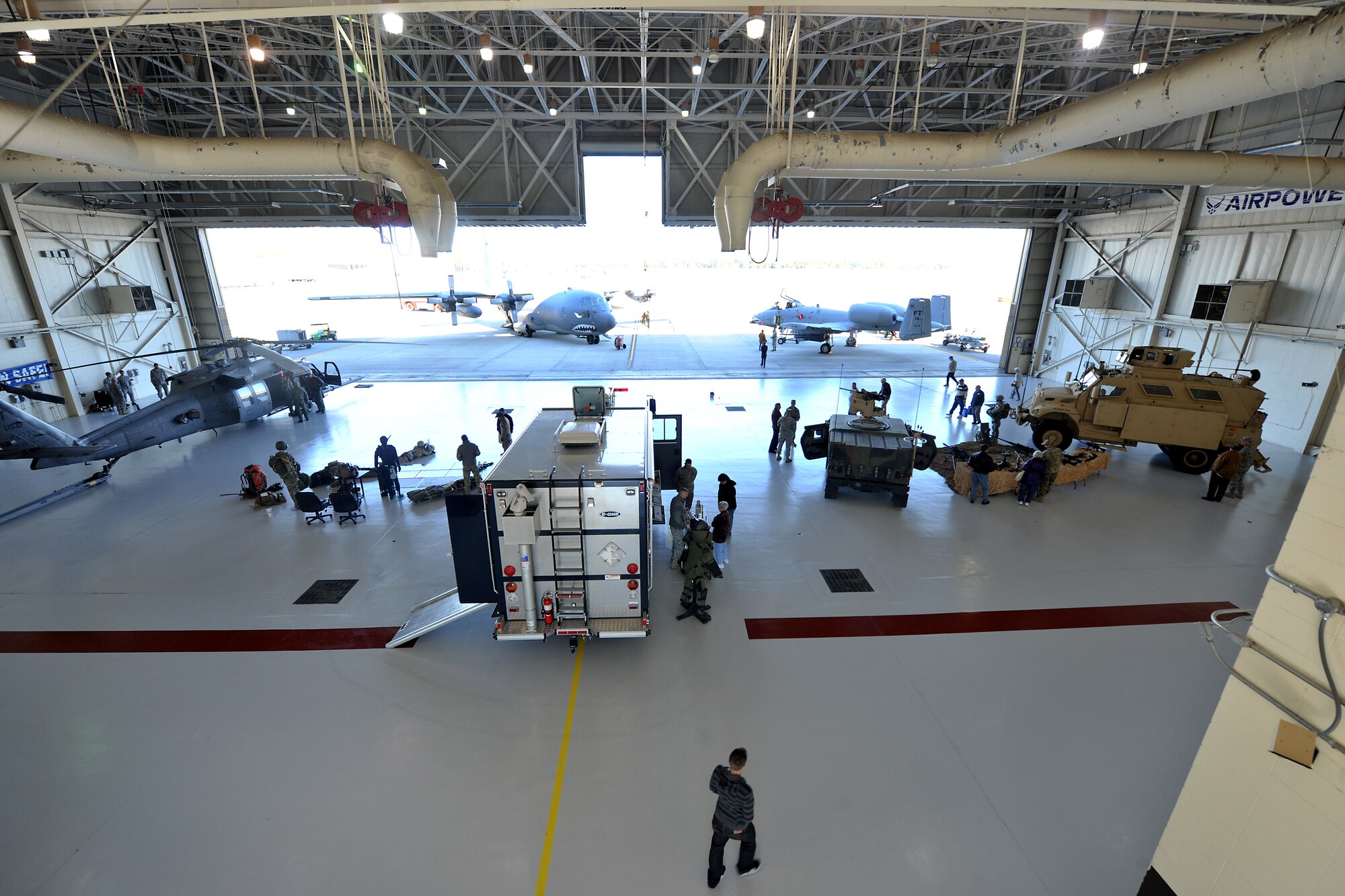 MOODY AIR FORCE BASE, Ga. -- Airmen from Moody put on a static display as part of a special day hosted for retirees in celebration of Retiree Appreciation Week here Nov. 6. The event is held annually and Moody encourages retirees to participate and get useful information as well as any needed shots or vaccines. (U.S. Air Force photo/Airman 1st Class Joshua Green)(RELEASED)
