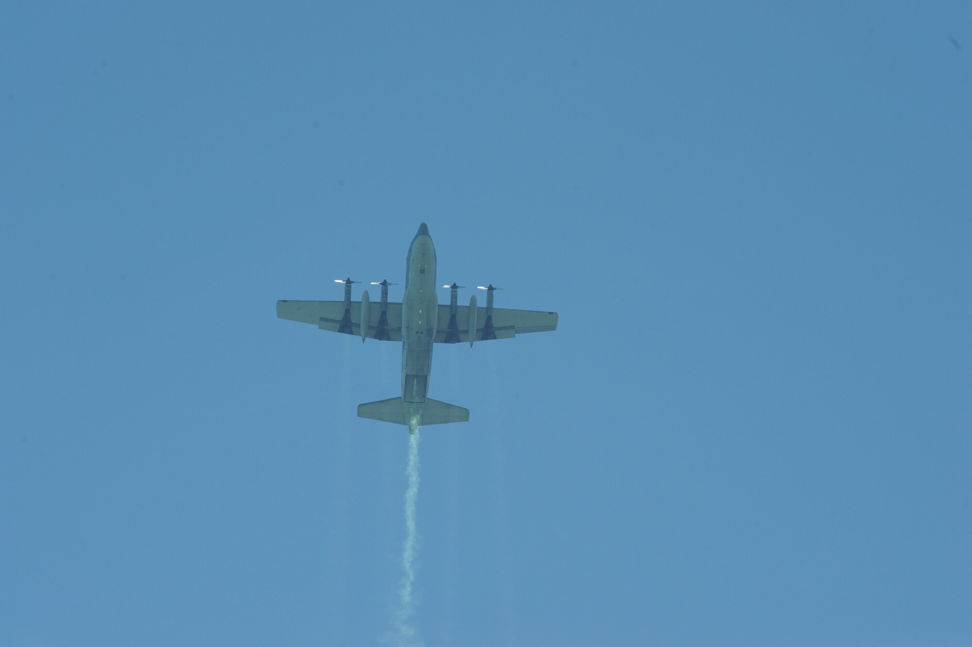 FT. PIERCE, Fla. - An  HC-130P/N King from the 920th Rescue Wing, Patrick Air Force Base, Fla., flies over the National Navy UDT-SEAL Museum here, Nov. 6, 2010, for the museum's 25th annual muster. The plane dropped off the Navy's official parachute team, the Leap Frogs, as part of a demonstration for a crowd of approximately 5,000 service members and civilians (Photo/Senior Airman Anna-Marie Wyant).