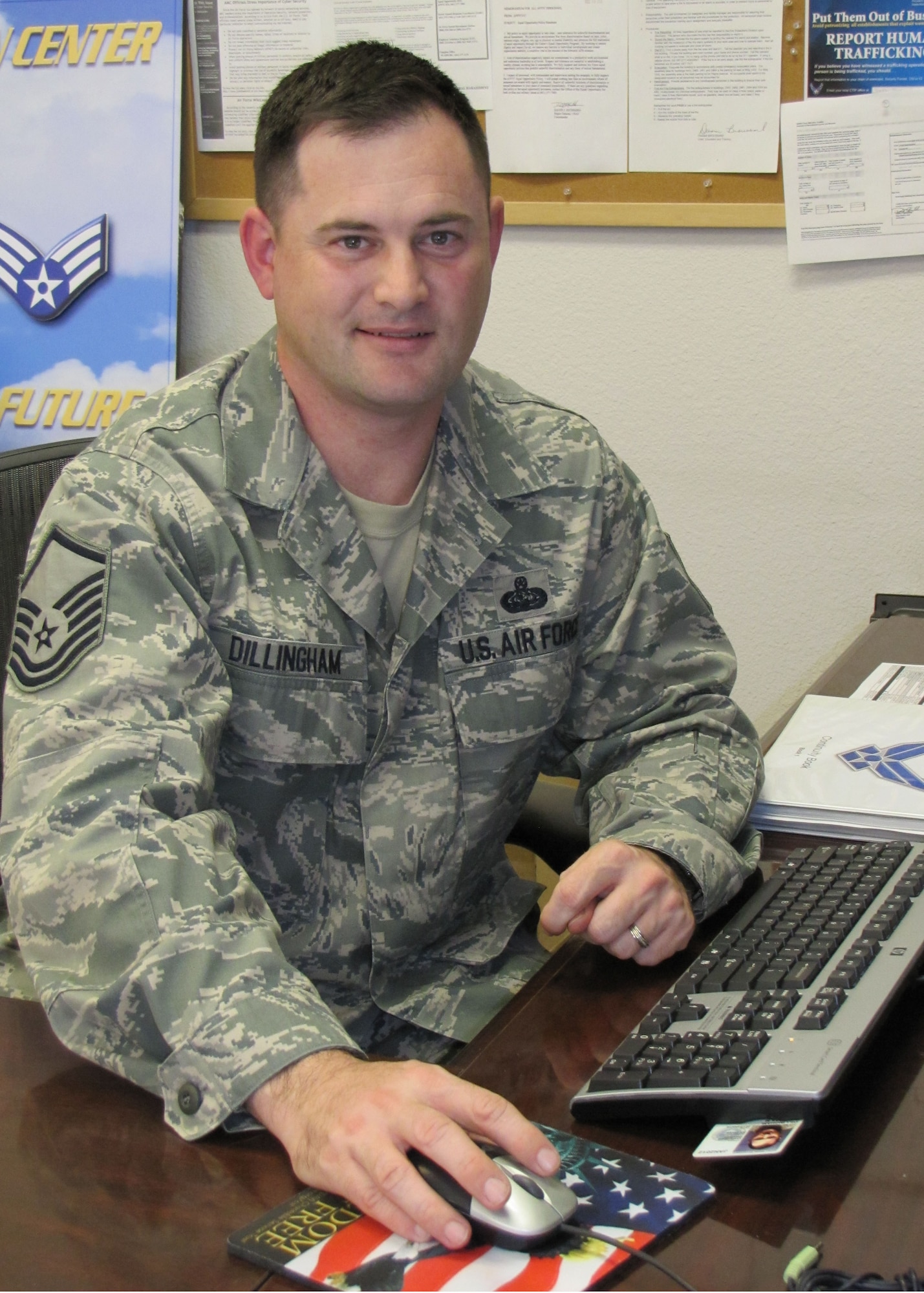 Master Sgt. Douglas Dillingham is the new Edwards Air Force Base Career Assistance Advisor. (Air Force photo by Angelique N. Smythe)