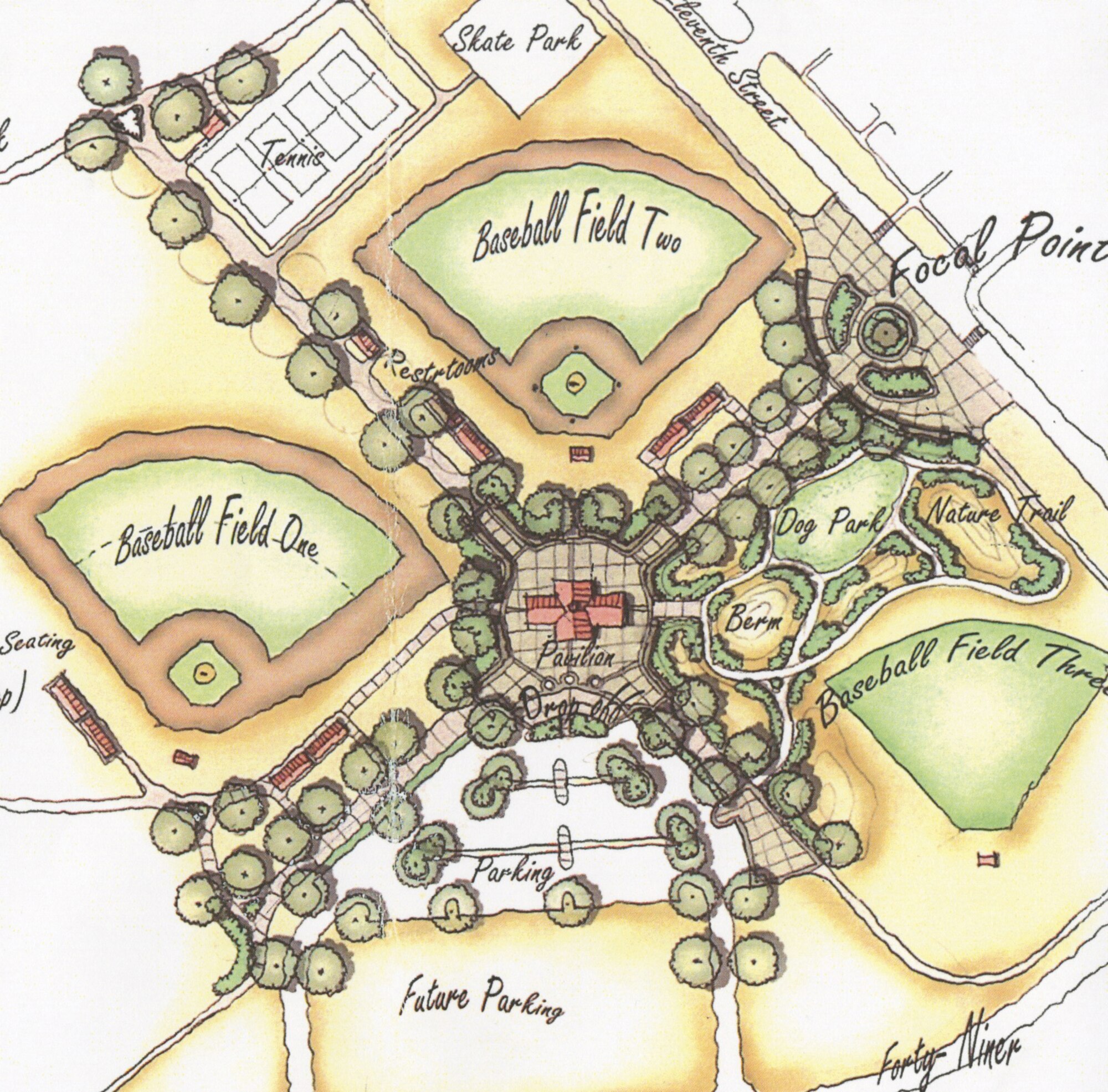 This conceptual rendering shows the layout of the outdoor fitness complex when completed. The new complex is just one of 89 projects going on right now to improve Team Holloman's quality of life and infrastructure. The entire project is scheduled for completion in either 2012 or 2013.