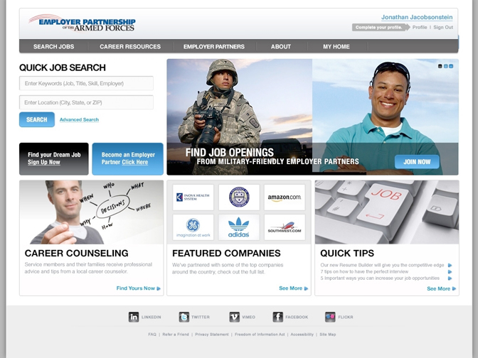 Portal helps vets, reserves, guardsmen land > Air Force > Article Display
