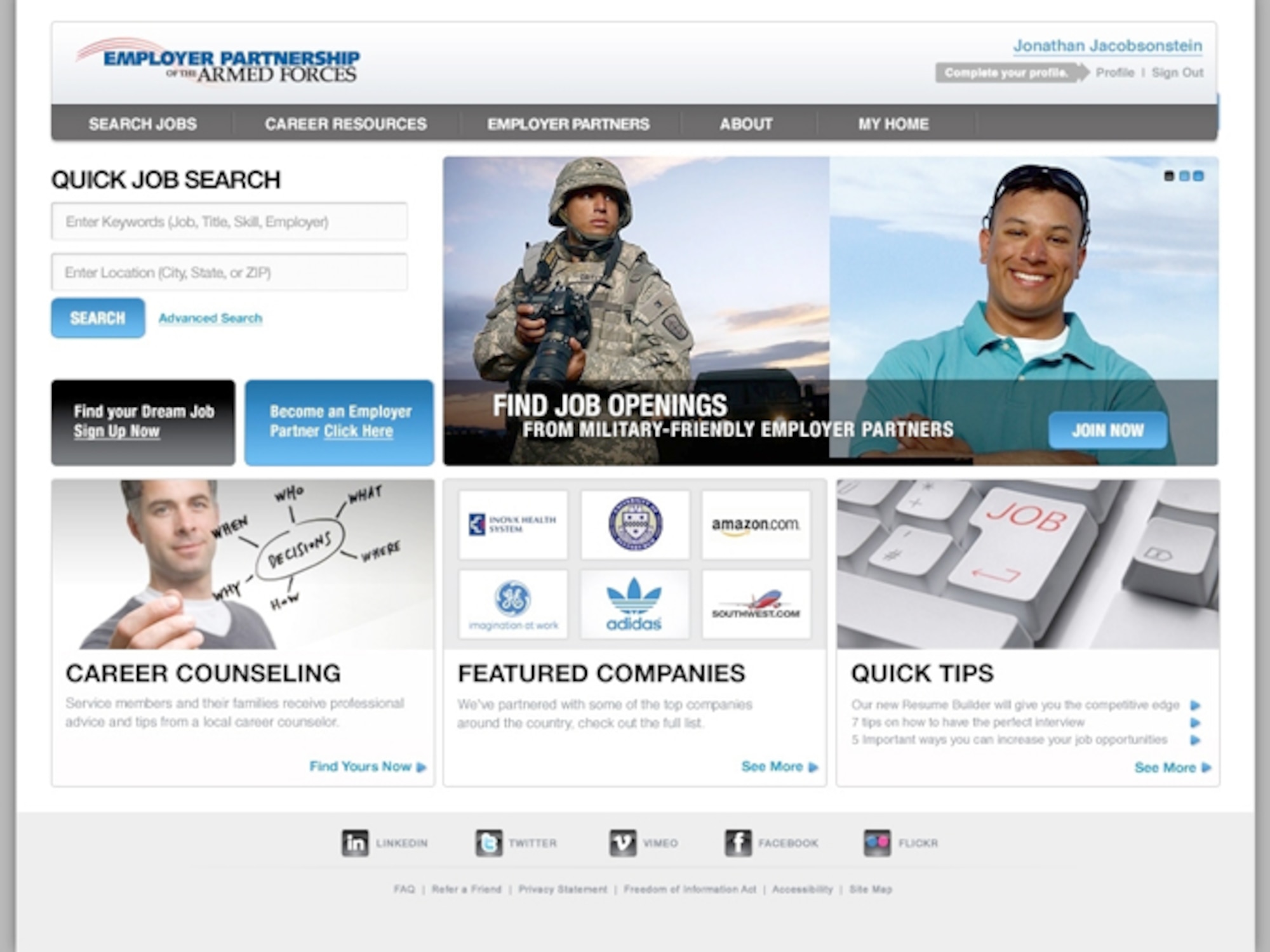 A new user-friendly Web portal will make it easier for veterans -- as well as reserve-component members, their families and wounded warriors -- land jobs with civilian employers who value their military experience.(Courtesy graphic)