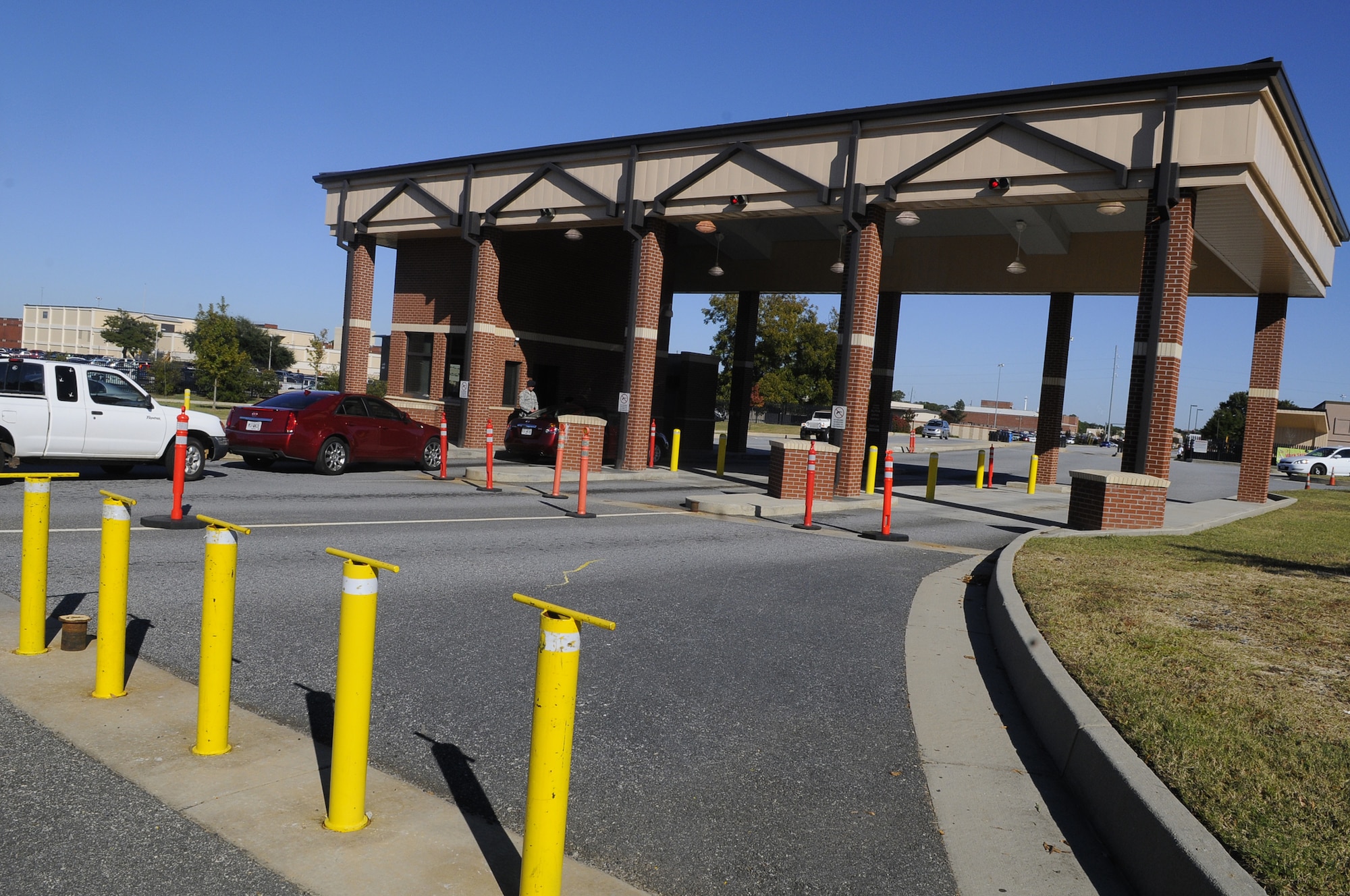 Gate 3, the Watson Boulevard gate will be closed Nov. 22 to Jan. 21 for installation of pop-up barriers. U. S. Air Force photo by Sue Sapp