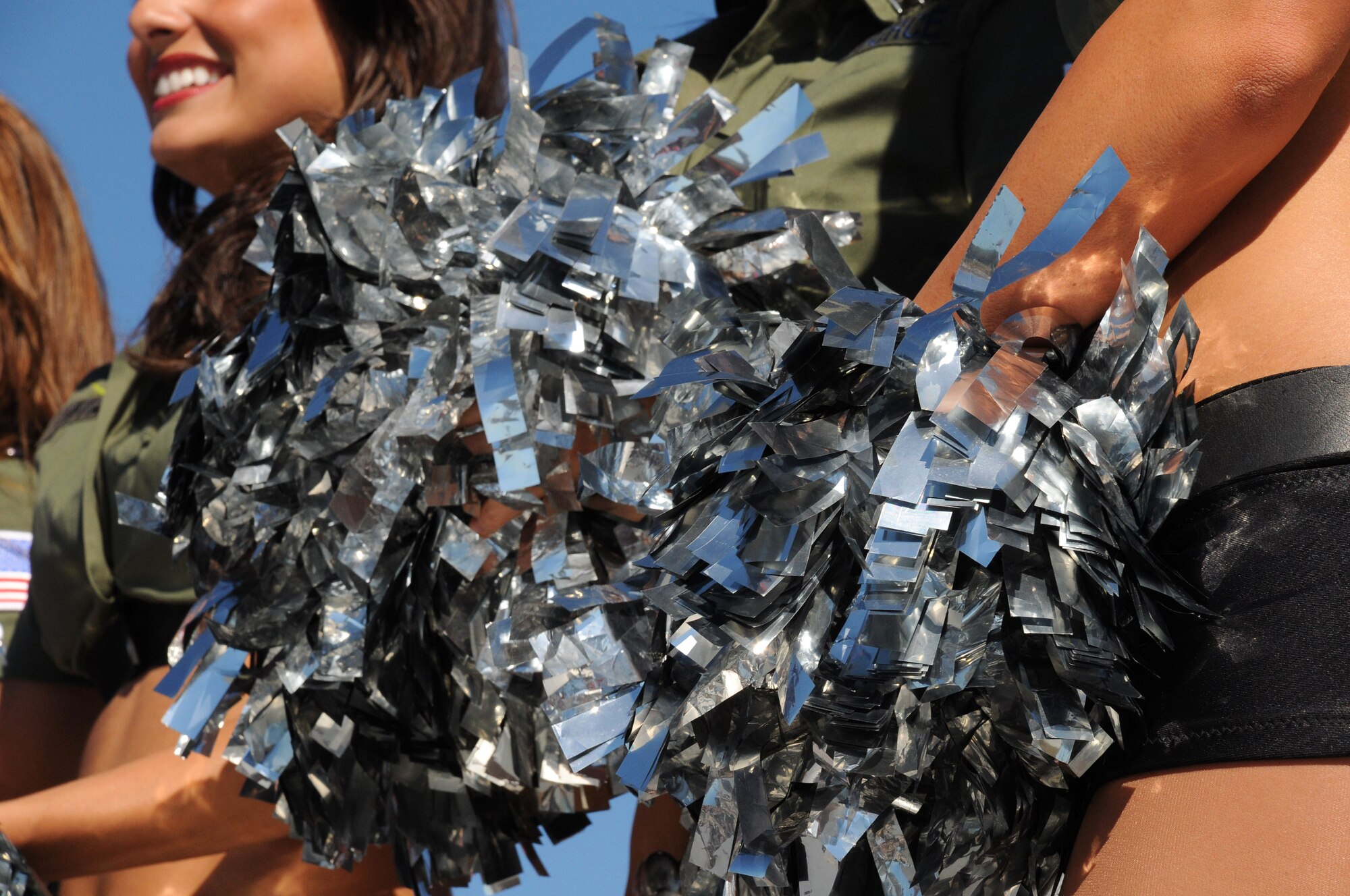 MacDill Air Force Base, Fla. --  The Tampa Buccaneers recently sent a group of players and cheerleaders for a pep rally here.  The rally came on the same day the 6th Air Mobility Wing and the 927th Air Refeuling Wing received the news they passed the Nuclear Operational Readiness Inspection, which took months to prepare for. (Official United States Air Force photo by Staff Sgt. Shawn C. Rhodes)