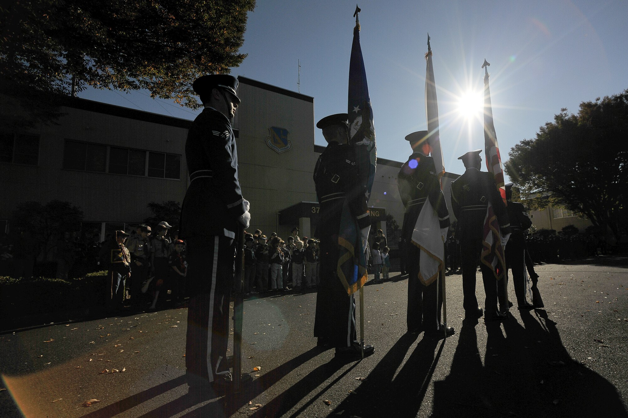 YOKOTA AIR BASE, Japan -- Men and women from the Yokota community attended the Veterans Day ceremony to remember the contributions made to our nation by service members-past and present, Nov. 11. (U.S. Air Force photo/Osakabe Yasuo) 
