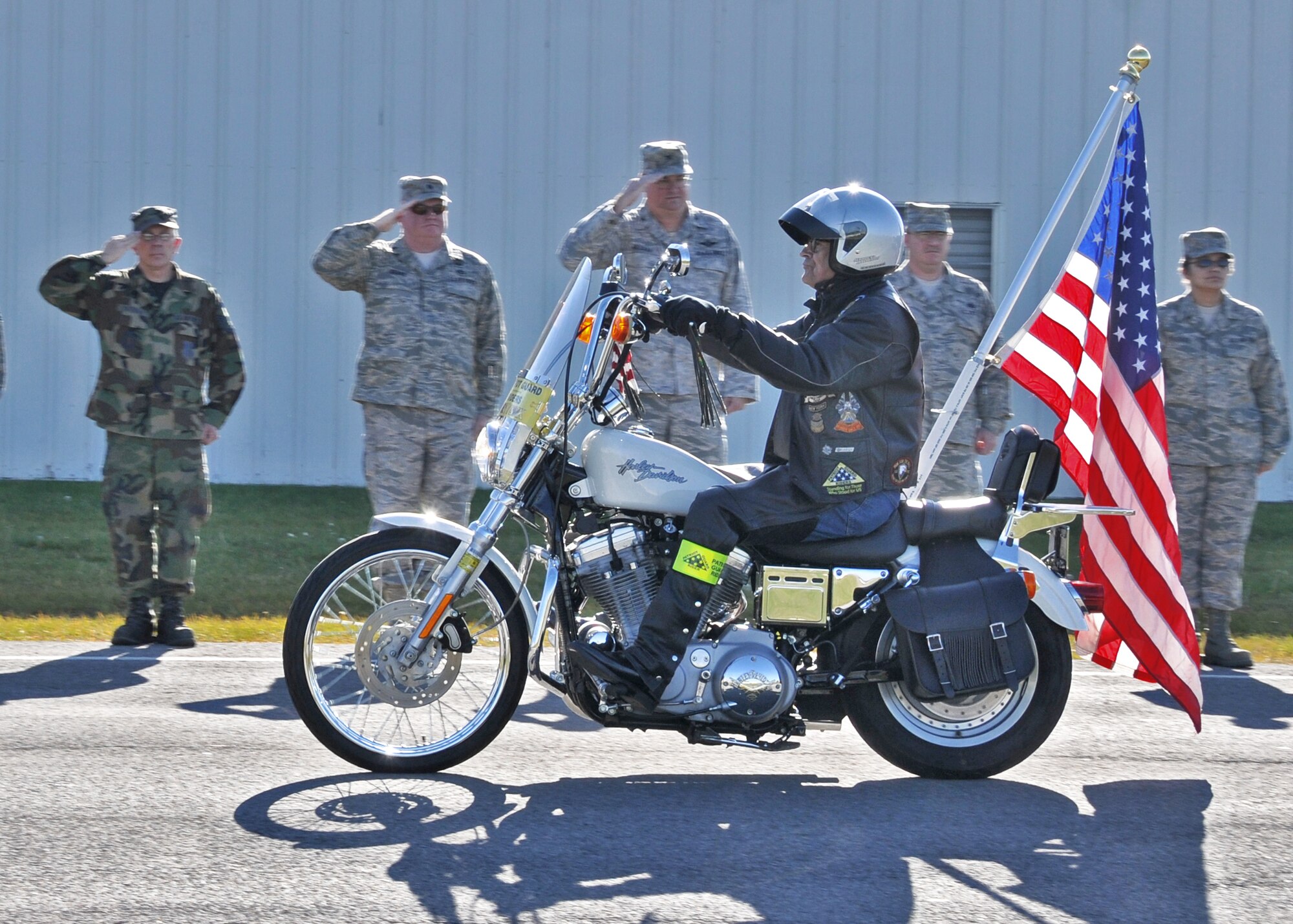The remains of Army Spc. Blake D. Whipple, 7th Engineering Battalion, 10th Sustainment Brigade, 10th Mountain Division, Fort Drum, NY. arrive at the Niagara Falls Air Reserve Station, November 12, 2010, Niagara Falls, NY. Family, friends, military personnel and the Patriot Guard Riders were on hand at the base to show respect. (U.S. Air Force photo by Staff Sgt. Joseph McKee)