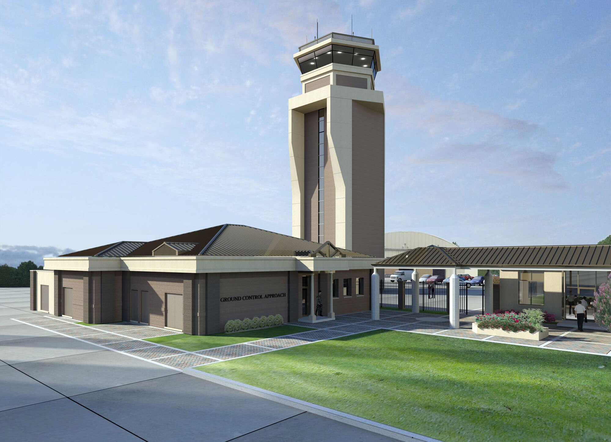 An artist’s rendering of the new Ground Control Approach facility.  