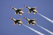 The U.S. Air Force Thunderbirds perform during AirFest 2010 at Lackland Nov. 6. (U.S. Air Force photo/Robbin Cresswell)
