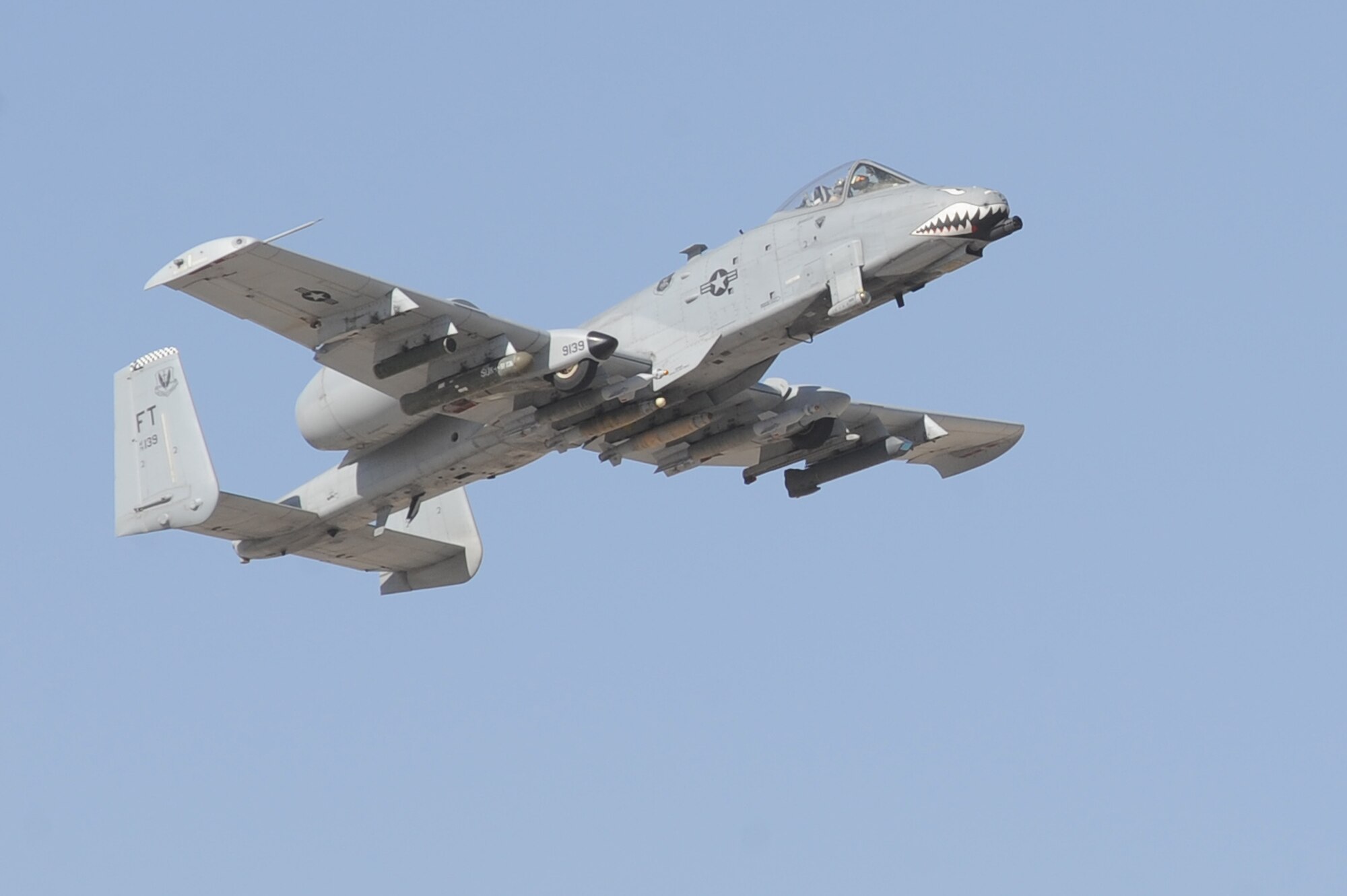 French Air Force Maj. Yann Malard takes off in an A-10C Thunderbolt II, Nov. 10, 2010, at Kandahar Airfield, Afghanistan. Major Malard, from Nancy, France, is an assistant duty officer with the 75th Expeditionary Fighter Squadron. Major Malard is deployed with the American unit as part of the three-year foreign exchange pilot program. (U.S. Air Force photo by Tech. Sgt. Chad Chisholm/Released) 