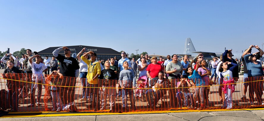 MOODY AIR FORCE BASE, Ga. -- Members from the community stares in awe at an act from the Community Appreciation Day Air Show Nov. 13. The Air Show had 16 acts that came to Moody to perform. (U.S. Air Force photo/Airman 1st Class Joshua Green)(RELEASED)

