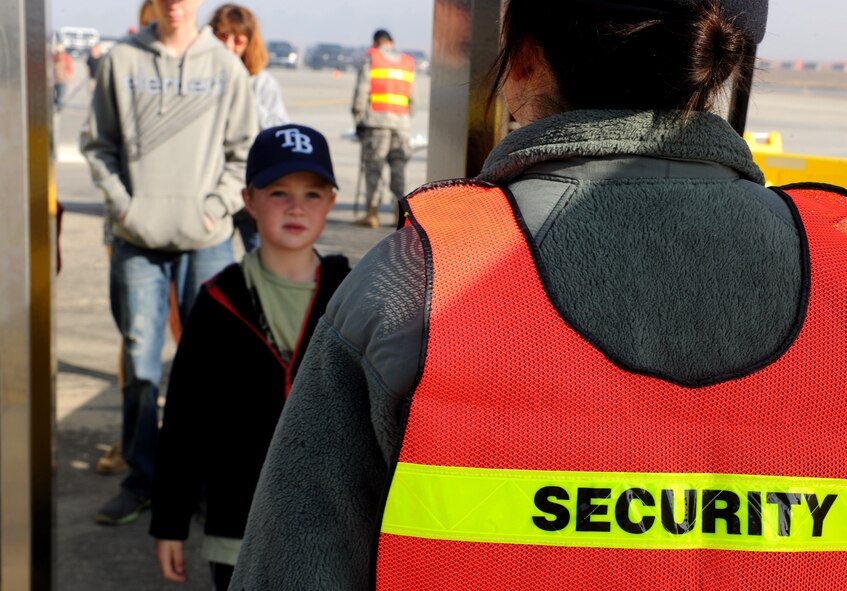 MOODY AIR FORCE BASE, Ga. -- Security patrolled five entry control points during Moody’s Community Appreciation Day Air Show Nov. 13. Moody personnel worked everything from security to information assistance during the air show. (U.S. Air Force photo/Airman 1st Class Benjamin Wiseman)(RELEASED)