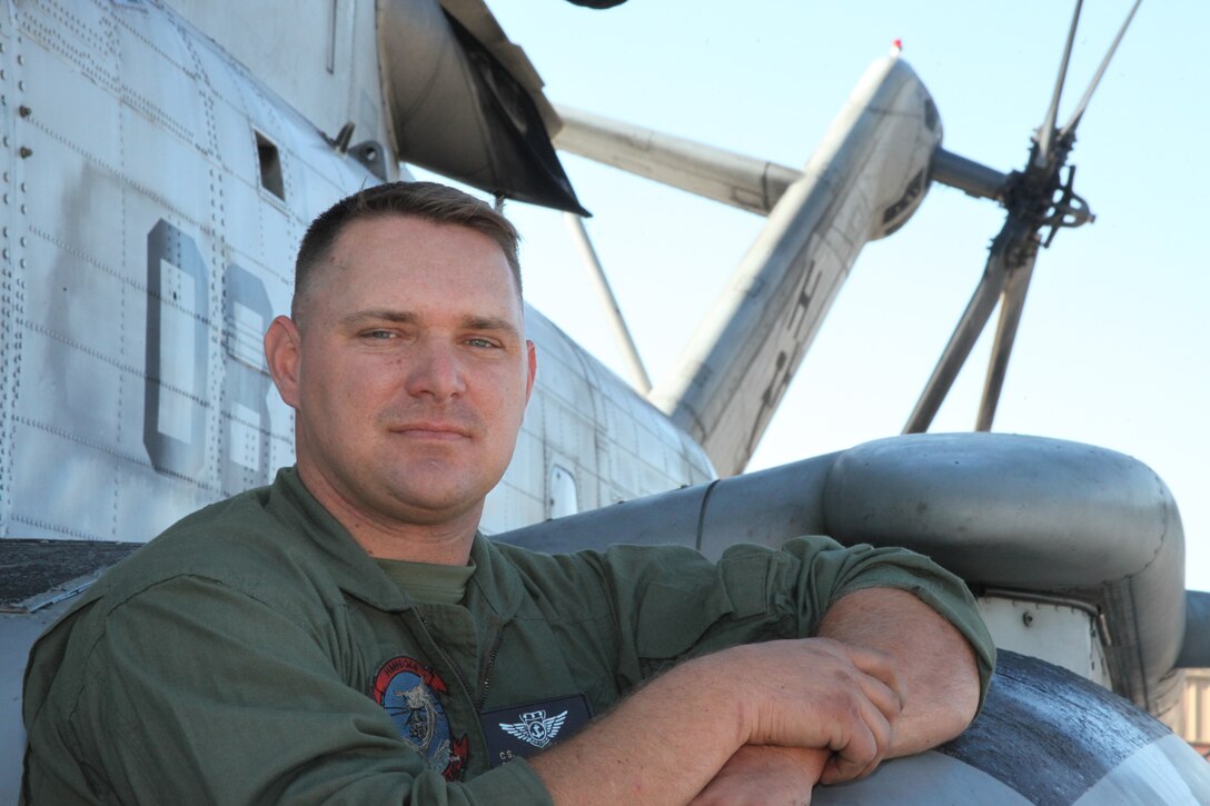 Staff Sgt. Chris S. Garrison, a CH-53E crew chief with Marine Heavy Helicopter Squadron 366, reached 3,000 flight hours during a training mission Nov. 10. “It started back in 1995,” Garrison said. “Never imagined I’d still be doing it, but I keep getting reinvigorated and realize deep inside I love it.”