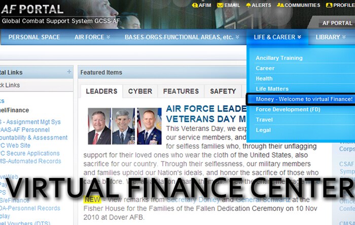 AF Virtual Finance Center (U.S. Air Force graphic)