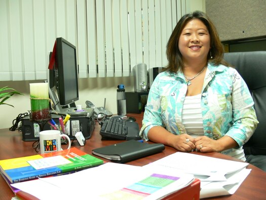 Jackie Wickham is the new Exceptional Family Member Program coordinator at the Airman and Family Readiness Center, Building 350, on Peterson Air Force Base. The Air Force added 35 EFMP coordinators this year to help Airmen and their families navigate the various agencies and services on and off base for children and adults with special medical or educational needs. Ms. Wickham can be reached at 556-6141. (U.S. Air Force photo/Monica Mendoza)