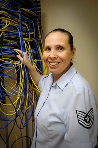 Randolph AFB, TX, Randolph AFB, TX, 15 November 2010: Tech. Sgt. Amy  Farley with the 902nd Force Support Squadron was selected as the Randolph Air Force Base Showplace Showcase awardee. (U.S. Air Force photo/Steve Thurow)