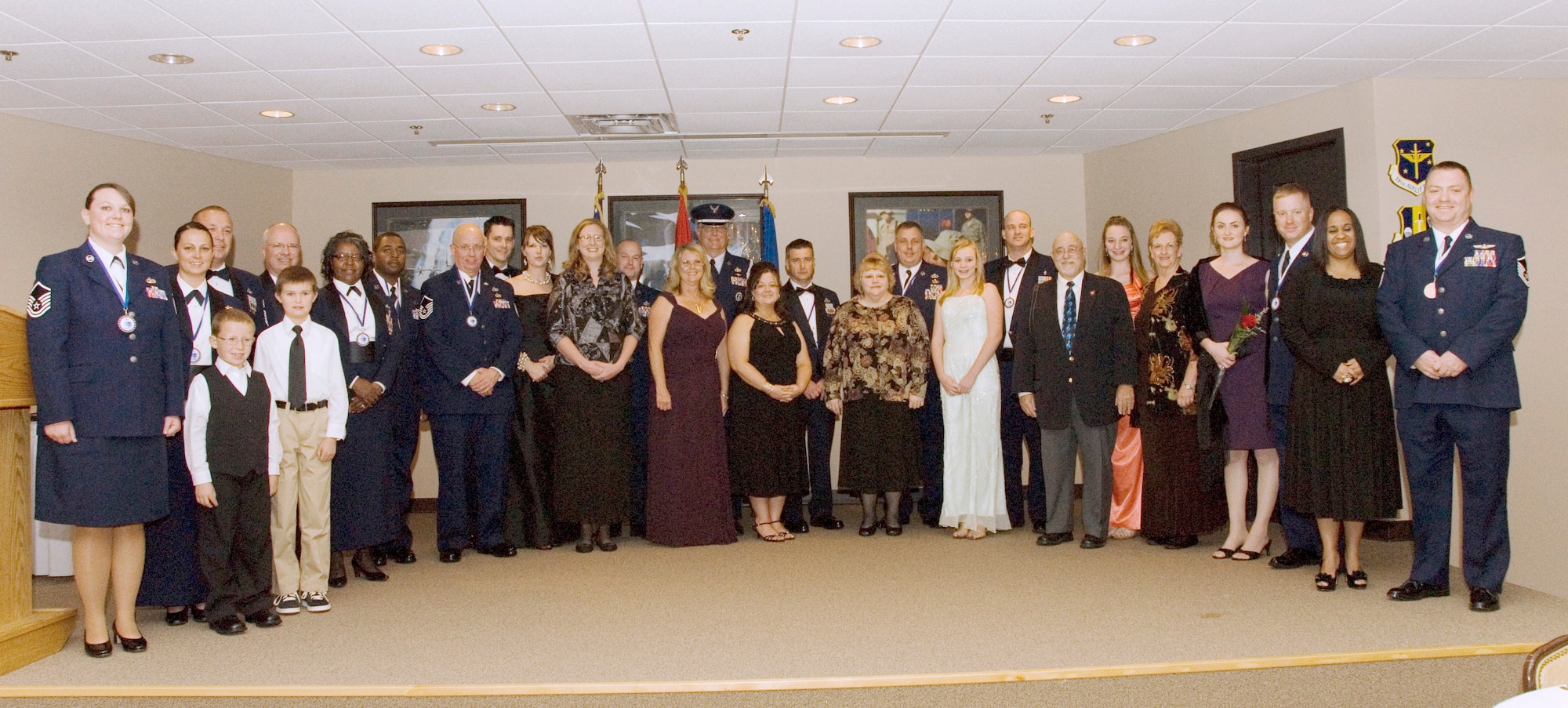 The Arkansas Air National Guard 2010 Senior NCO inductees and guests were acknowledged Nov. 6, 2010, during an Arkansas Air National Guard Senior NCO induction ceremony at Little Rock Air Force Base, Ark. (U.S. Air Force photo by Staff Sgt. Julian Johnson)