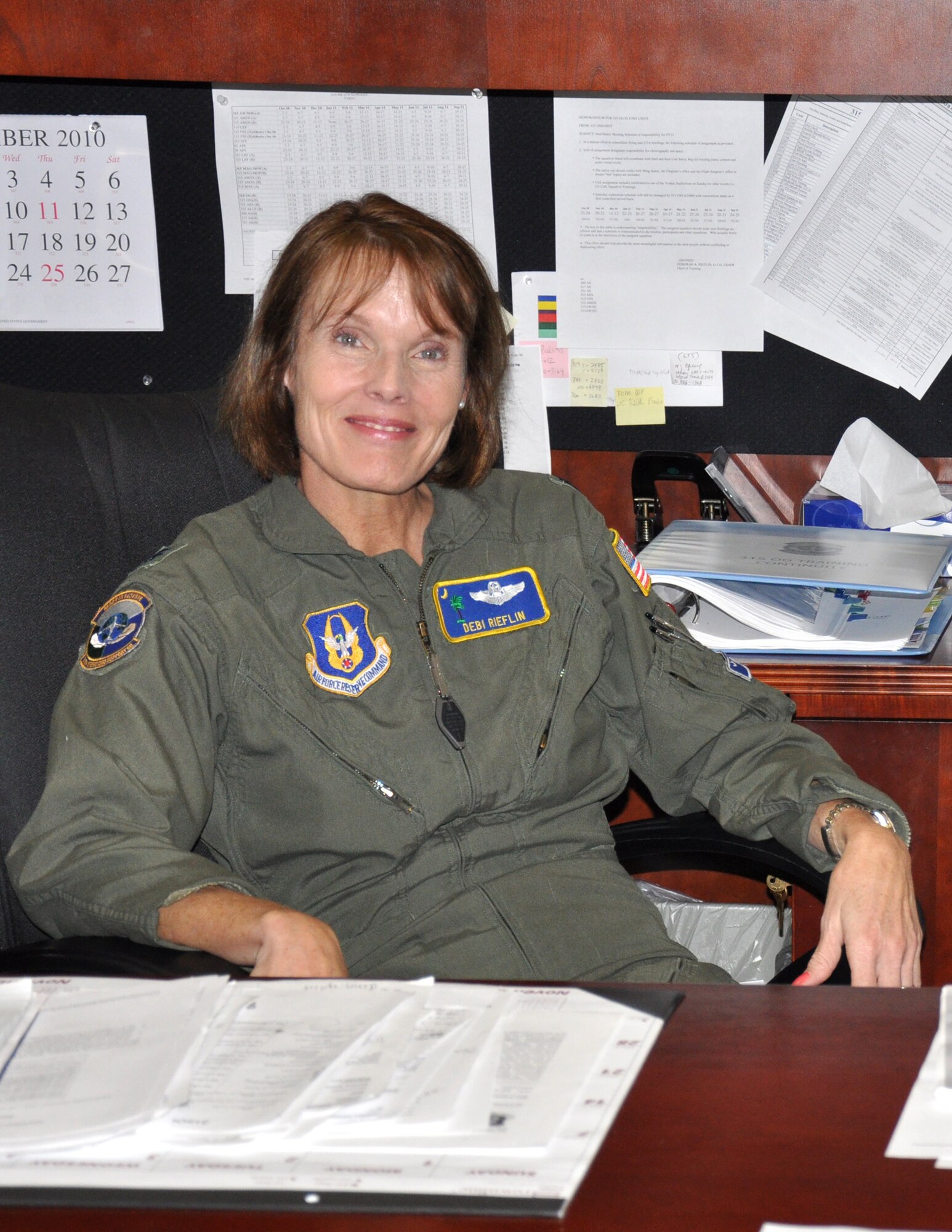 “I am thankful for a great team, good health and happiness,” said Lt. Col. Deborah Rieflin with the 315th Operations Support Squadron at Joint Base Charleston, S.C.