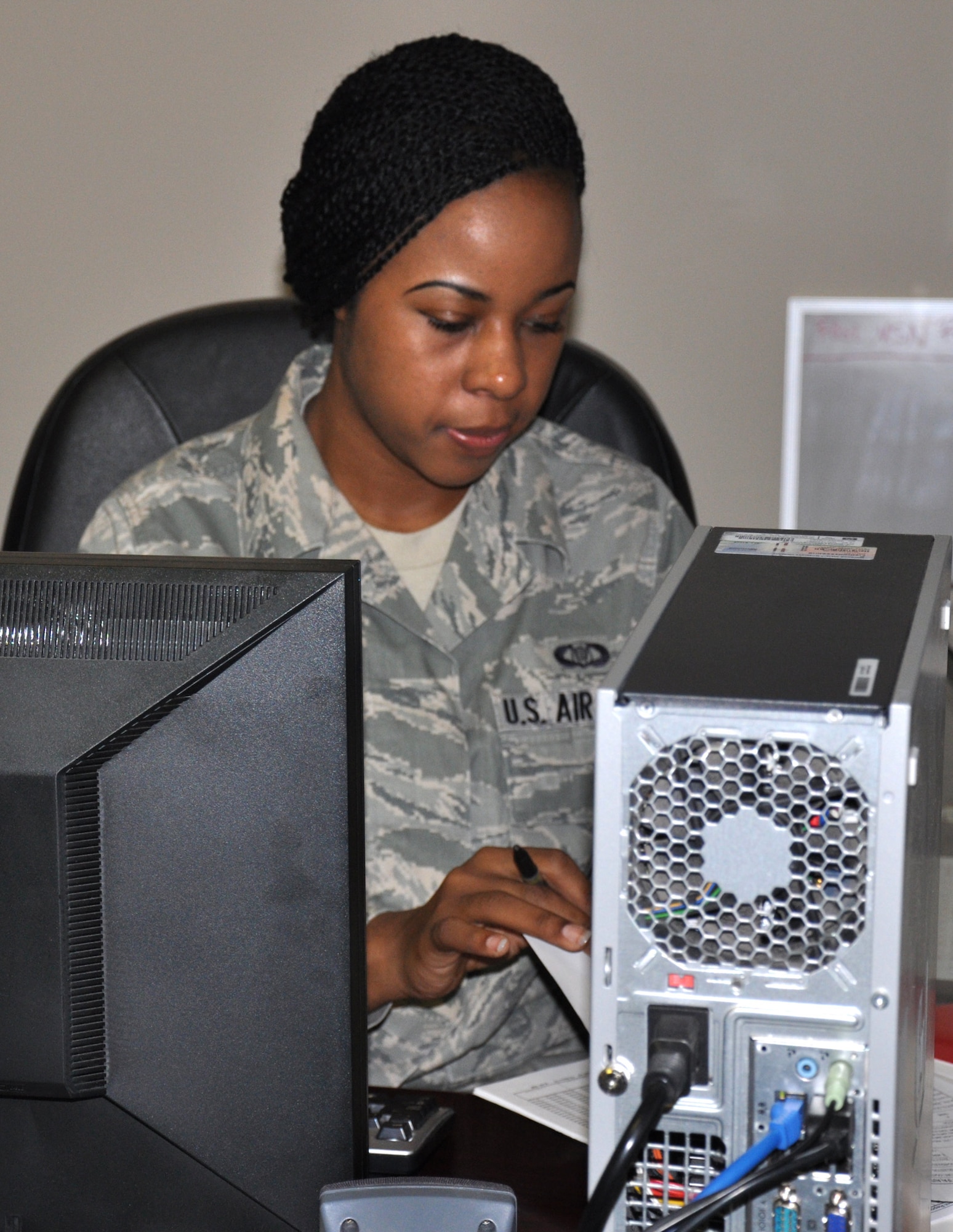 “I am thankful for spending time with family and food,” said Senior Airman Lindsey R. Fleming with the 701st Airlift Squadron at Joint Base Charleston, S.C.