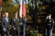 Vice President Joe Biden and Military District of Washington Commander Maj. Gen. Karl Horst approach the Tomb of the Unknowns in Arlington, Va., and prepare to lay a wreath at its foot, Nov. 11, 2010. In the background is a U.S. Air Force Honor Guardsman bearing the flag of Texas as part of 56 Joint Service state and territorial flag bearers. Vice President Biden dedicated the wreath as part of a Veterans Day ceremony honoring the nation’s fallen service members. (U.S. Air Force photo by Benjamin Newell)