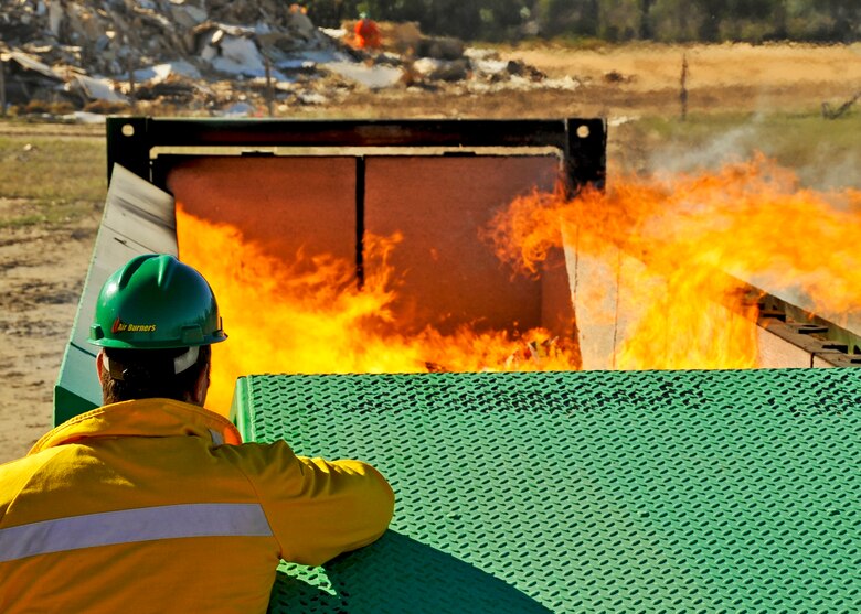 Burn Baby Burn Incinerator Clears Range Debris Eglin Air Force