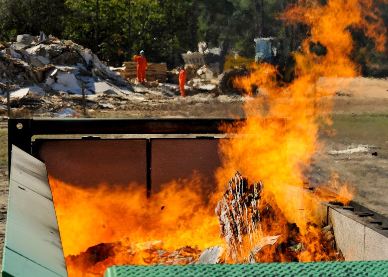 Burn Baby Burn Incinerator Clears Range Debris Eglin Air Force