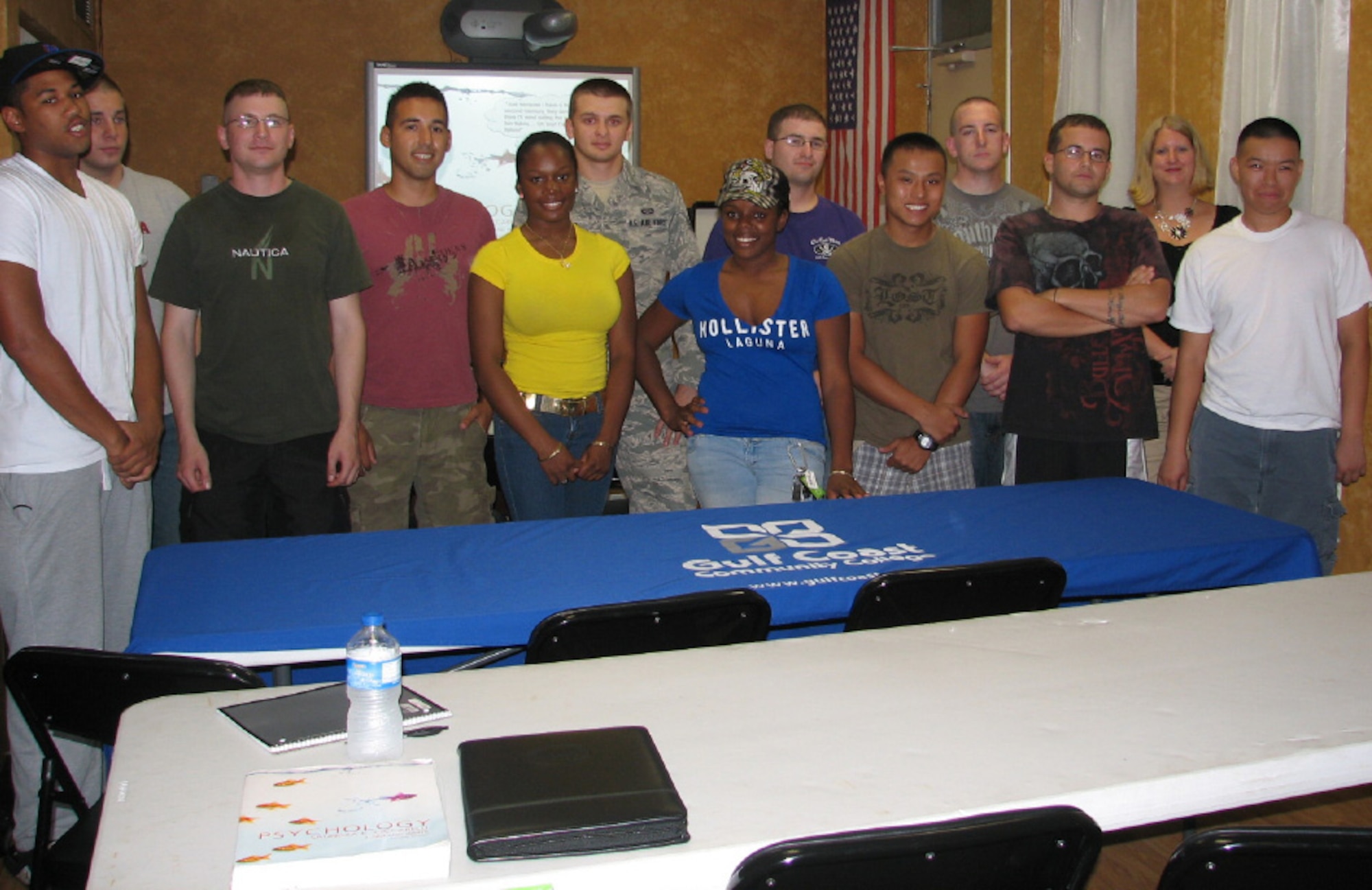 Tyndall dorm residents attend a General Psychology class every Tuesday from 5:30 to 8:30 p.m. (U.S. Air Force courtesy photo)