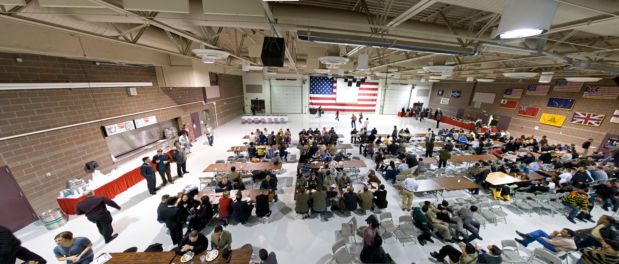 JOINT BASE ELMENDORF-RICHARDSON, Alaska - U.S. and Indian Army soldiers gathered together for a final dinner that marks the end of Exercise Yudh Abhyas 2010. (U.S. Air Force Photo/Percy Jones)