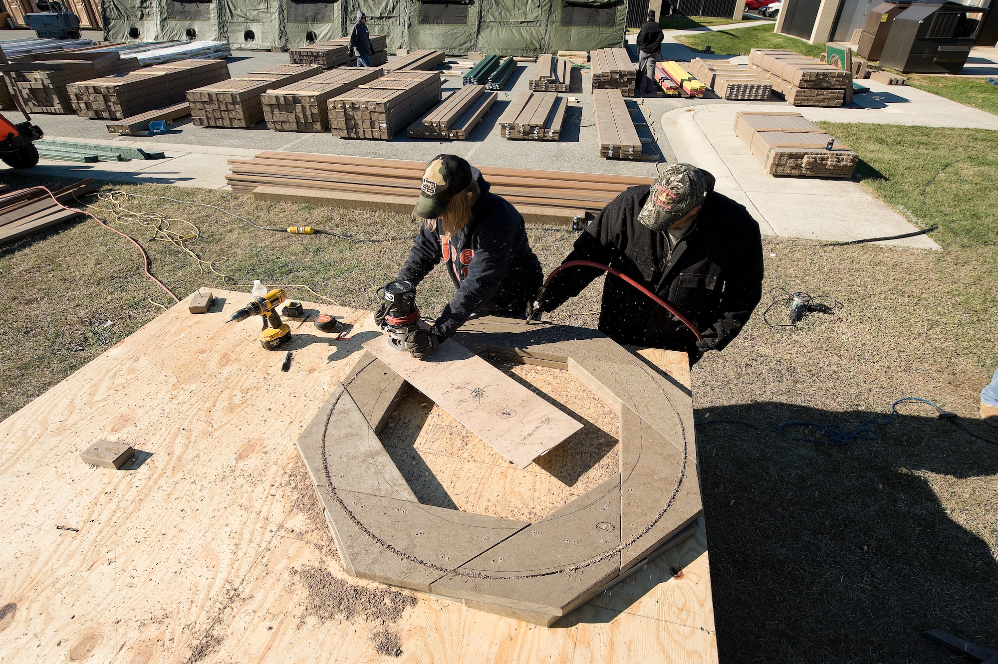 7 Nov 2010  USAF Photo by Jason Minto.  
Playground construction