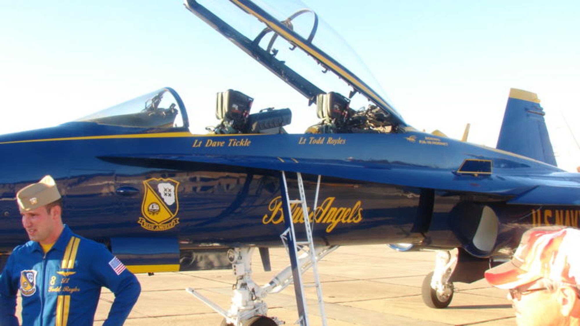 Members of the Blue Angles, the U.S. Navy air demonstration team, visited Keesler Nov. 18, 2010, for a preseason site visit. While here members surveyed Keesler’s airfield, ramp setup and base accommodations in preparation for Keesler’s “Angels Over the Bay” air show and open house which will take place March 19 and 20, 2011. (U.S. Air Force photo by Mr. Justin Cooper/ released) 