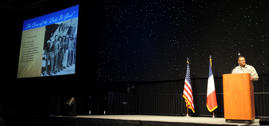 Brig. Gen. Everett Thomas, Air Force Nuclear Weapons Center commander, from Kirtland Air Force Base, N.M., talks about the reinvigoration of the nuclear enterprise, during the Air Force Global Strike Command Technology and Innovation Symposium at the Shreveport Convention Center Shreveport, La., Nov. 17. The symposium covered a variety of topics such as progress made in strengthening the nuclear enterprise, educating the next generation of Air Force nuclear experts and research and development insight. (U.S. Air Force photo/Airman 1st Class Sean Martin)