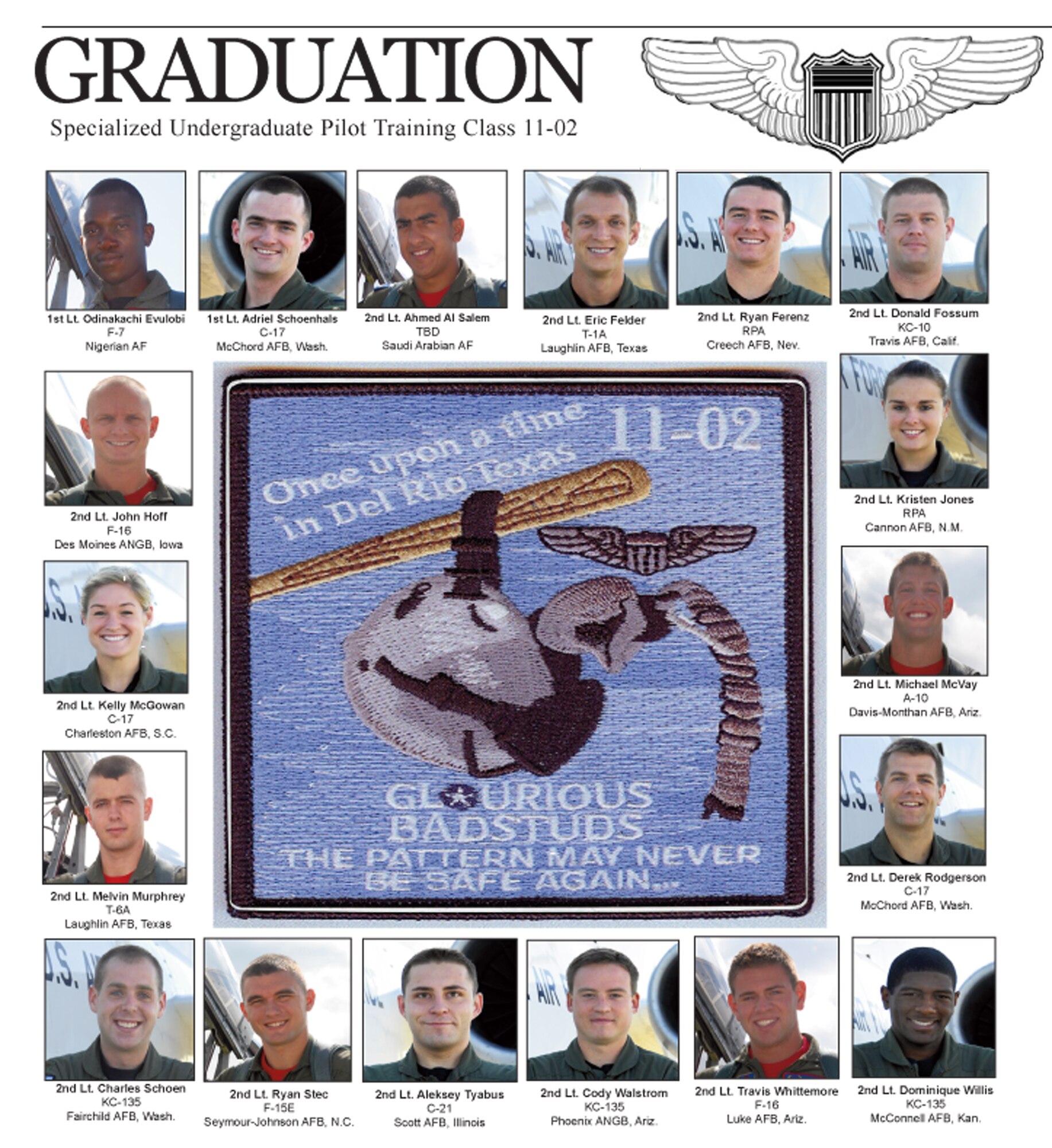 Specialized Undergraduate Pilot Training class 11-02 graduates Nov. 19.