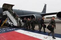 MINOT AIR FORCE BASE, N.D. -- Airmen from the 5th Bomb Wing and 91st Missile Wing returned to Minot AFB after participating in this year’s Air Force Global Strike Challenge Nov 18. The challenge is the world's premier bomber, ICBM and security forces competition with units from the following major command’s: Air Force Global Strike Command, Air Combat Command, Air Force Reserve Command and the Air National Guard. (U.S. Air Force photo/Airman 1st Class Wainwright)