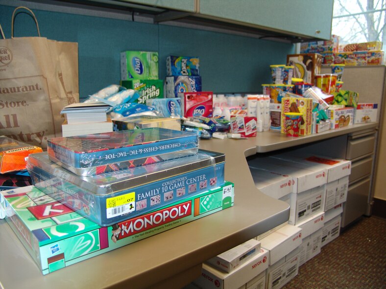 Air Force personnel from AEDC who are deployed overseas during the holiday season will have a big holiday gift in the mail this year, thanks to donations. (Photo by Patrick Ary)