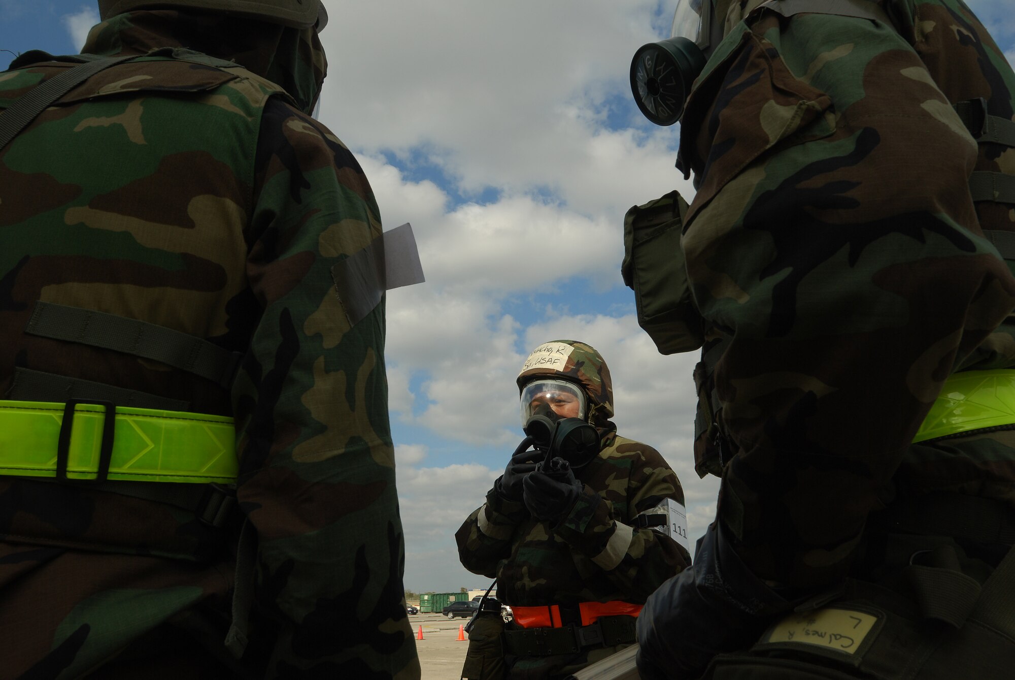 Alamo Wing Airmen were tested during the operational readiness exercise, November 2010, at Lackland Air Force Base, Texas, on disaster and attack preparedness under different conditions and different force protection protocols. (U.S. Air Force photo/Airman 1st Class Brian McGloin)