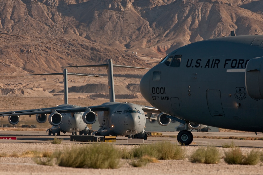 Air Force cargo aircraft gather at Nellis for largescale mobility exercise