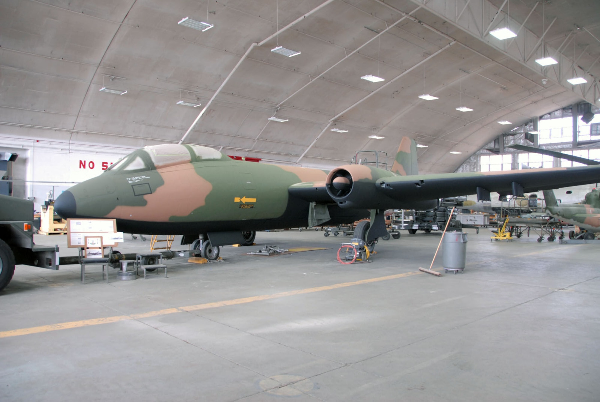 DAYTON, Ohio (11/2010) -- Martin B-57 in restoration at the National Museum of the U.S. Air Force. (U.S. Air Force photo)