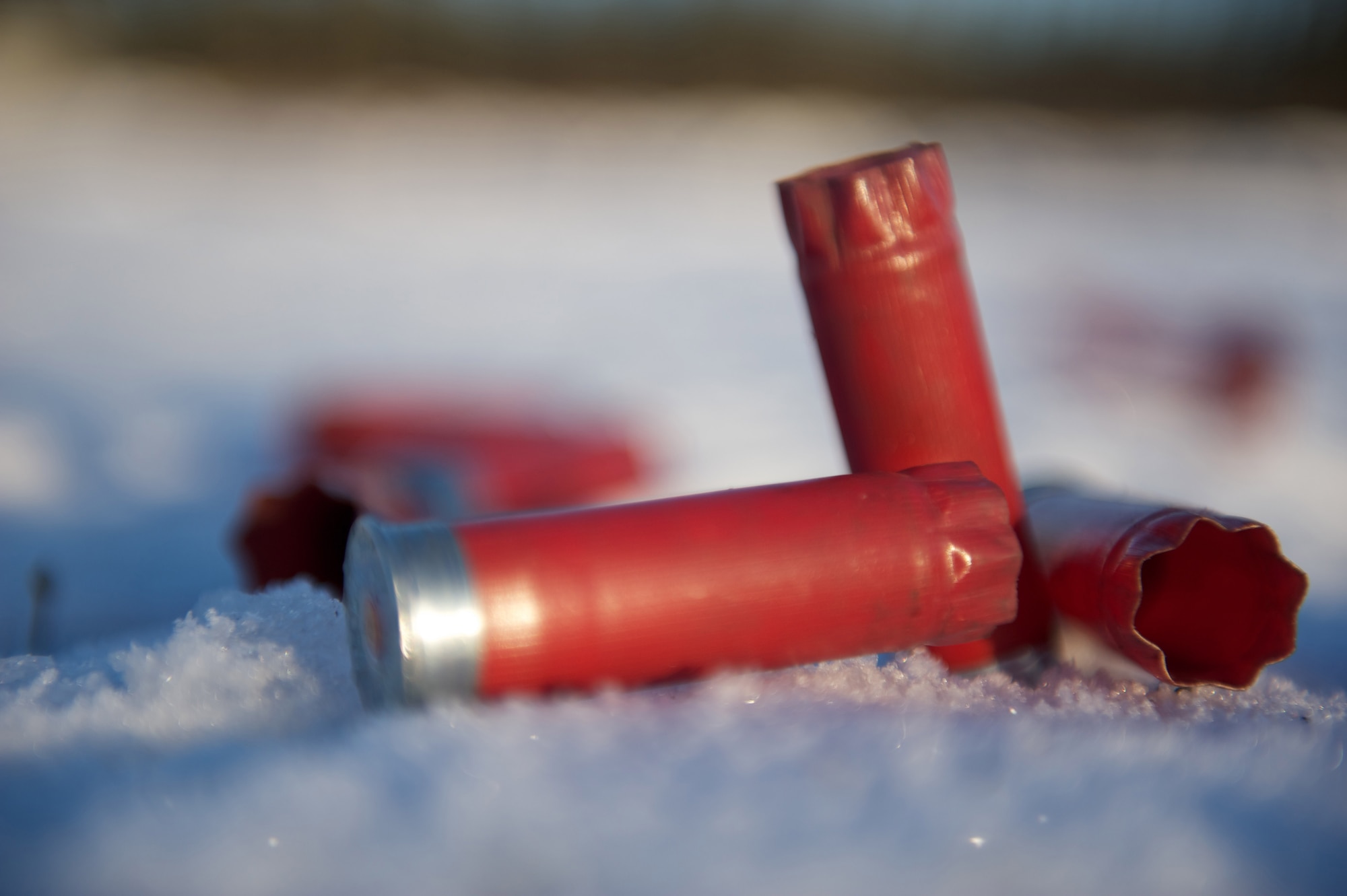 Expended shotgun shells rest between rounds, Nov. 20, during the Joint Base Elmendorf-Richardson turkey shoot. (Photo by David Bedard/JBER PAO)