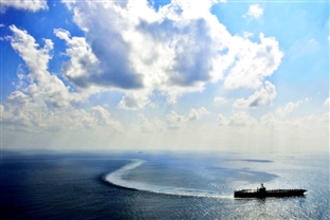 The aircraft carrier USS Harry S. Truman operates in the Arabian Sea supporting Operation Enduring Freedom, Nov. 23, 2010. 