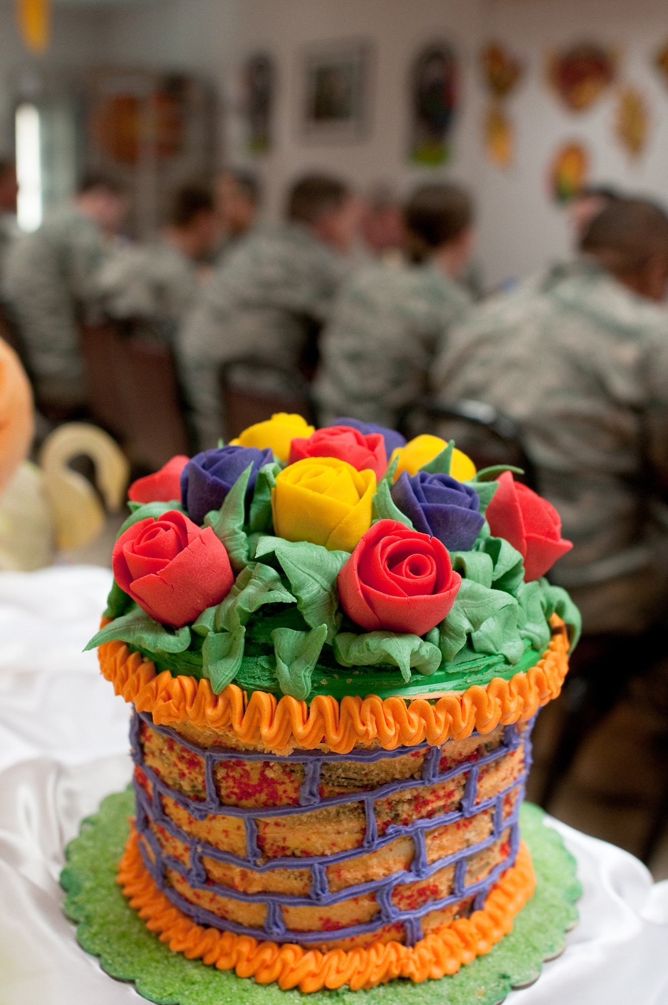 SOUTHWEST ASIA -- Airmen assigned to the 387th Air Expeditionary Group enjoyed a variety of cakes, pastries and other deserts with their Thanksgiving Day meals at an undisclosed air base here Nov. 25, 2010. The 387th provides base operating support to the primary airlift gateway for the Iraqi theater of operations. (U.S. Air Force photo by Maj. Dale Greer/Released)