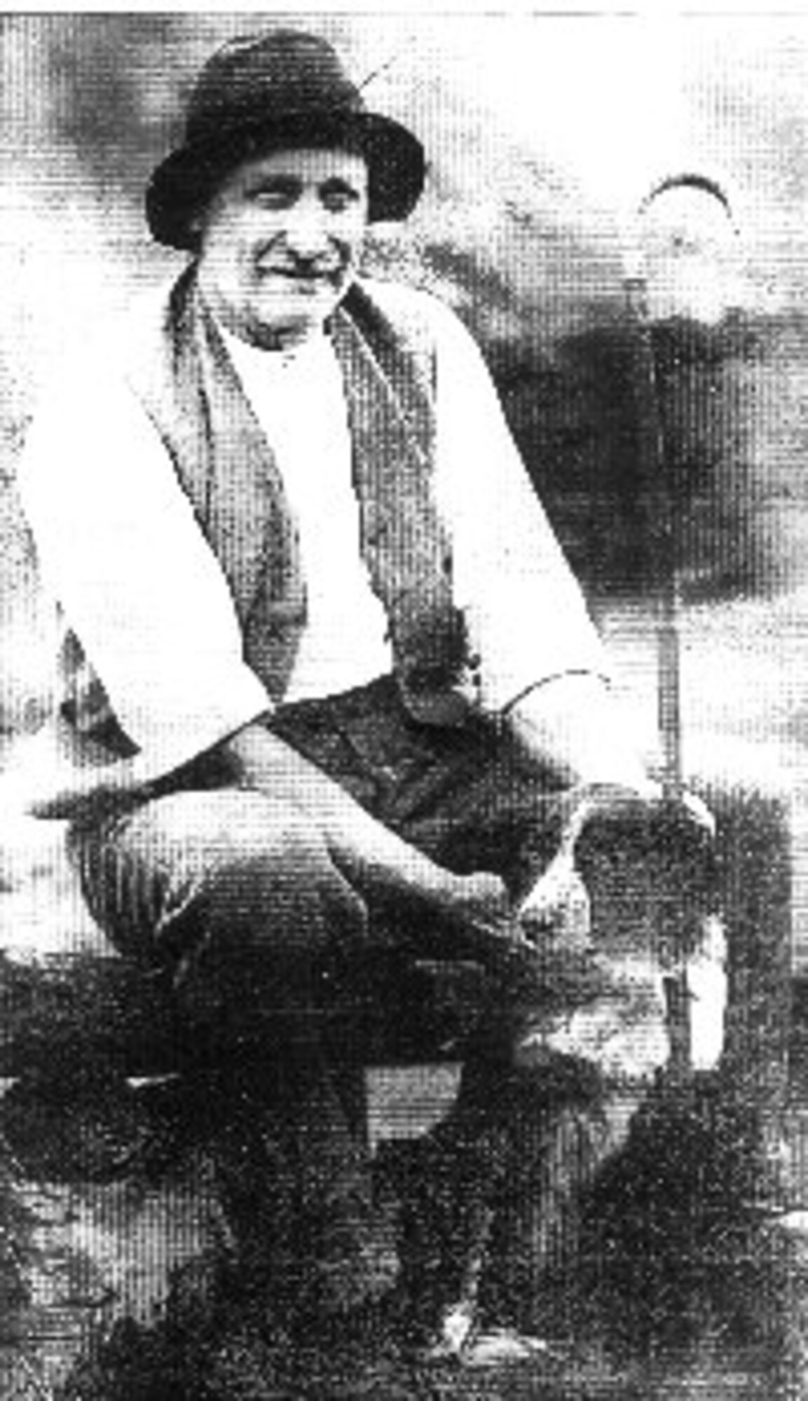 Shepherd John Dagg and his collie dog ‘Shiela” who found several of the survivors of the crash of a B-17G during a blizzard December 16, 1944, in the Cheviot Hills of England.  It was from this B-17 that a machine gun found by hikers in 2008 was returned to RAF Molesworth on November 9th.  After the war one of ‘Sheila’s puppies was transported by the RAF to the parents of Sgt. Frank Turner who perished in the crash. Photo courtesy of 303rd Bomb Group Association.