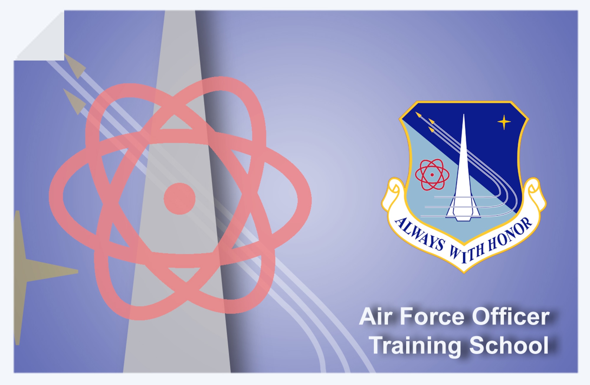 Air Force Officer Training School web banner. (U.S. Air Force graphic by Andy Yacenda, Defense Media Activity-San Antonio)