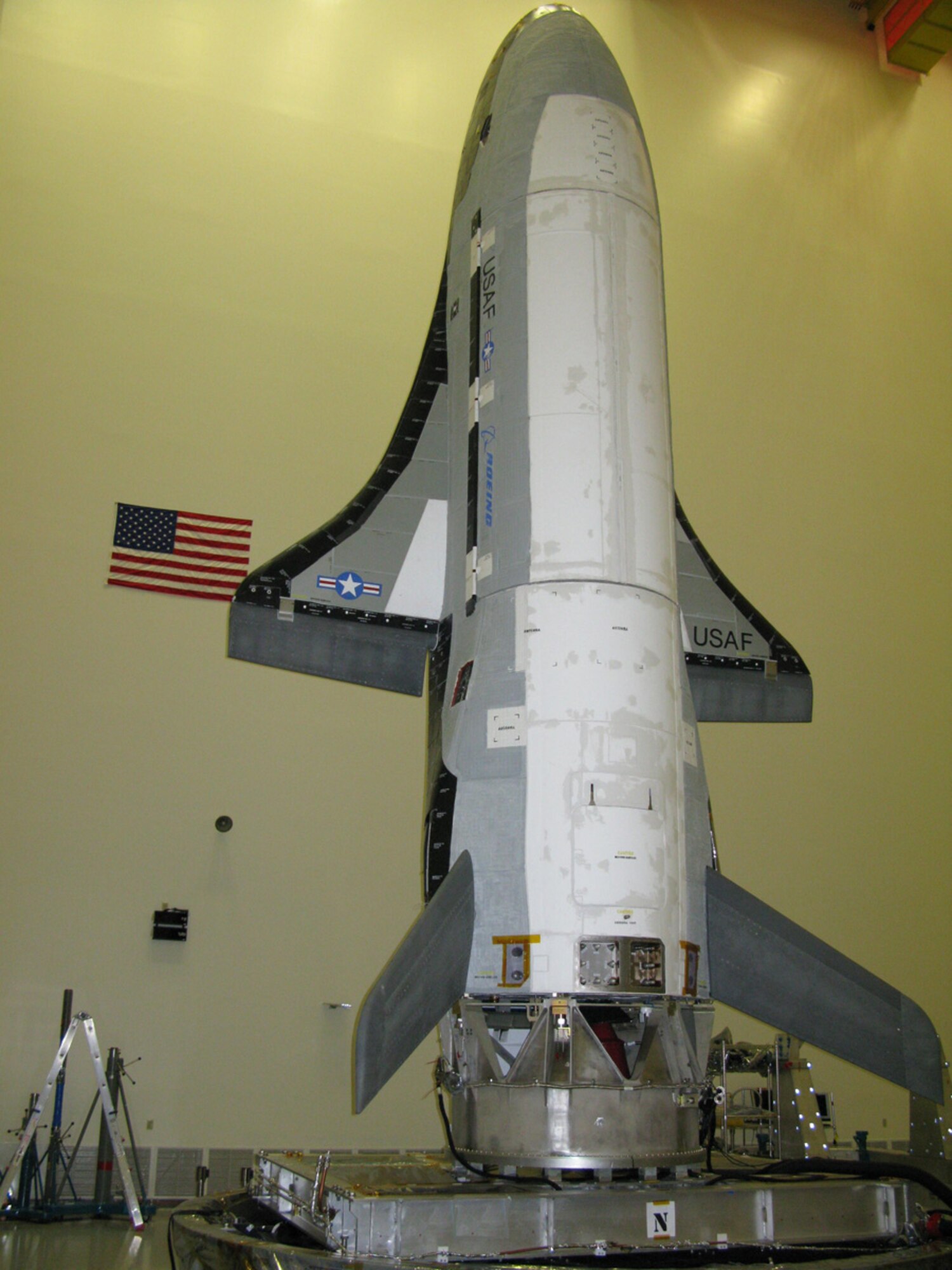 VANDENBERG AIR FORCE BASE, Calif. - The X-37B Orbital Test Vehicle, or OTV, is a non-operational system that will demonstrate a reliable, reusable, unmanned space test platform for the U.S. Air Force. The objectives of the OTV program include space experimentation, risk reduction and a concept of operations development for reusable space vehicle technologies. (Courtesy photo)