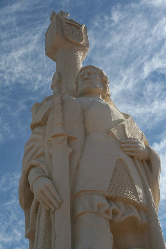 The Juan Rodriguez Cabrillo statue stands on display at the Cabrillo National Monument here Nov. 30. Cabrillo was a Portuguese explorer who explored the California coast during the early 1500s. Today the 14-foot sandstone statue is a reminder of Cabrillo's accomplishments.