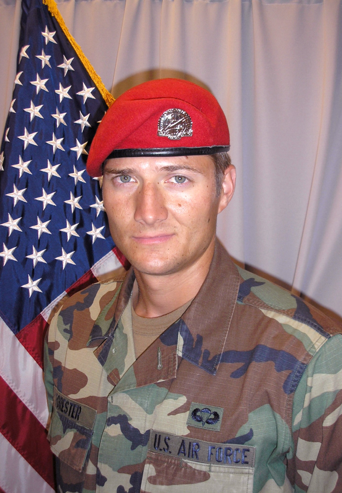Senior Airman Mark Forester was killed in Uruzgan province, Afghanistan, when his special forces unit came under attack Sept. 29, 2010. Airman Forester was assigned to the 21st Special Tactics Squadron at Pope Air Force Base, N.C.