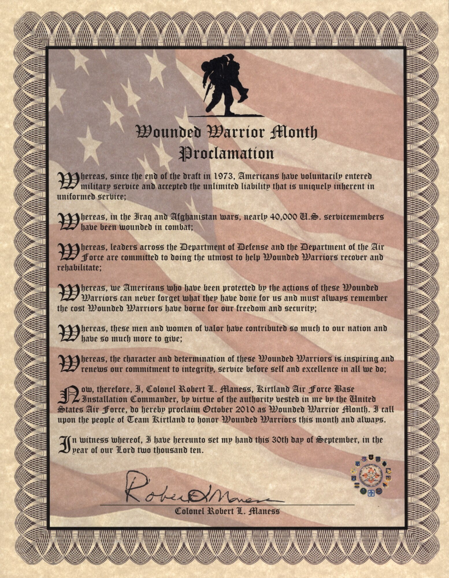 Wounded Proclamation