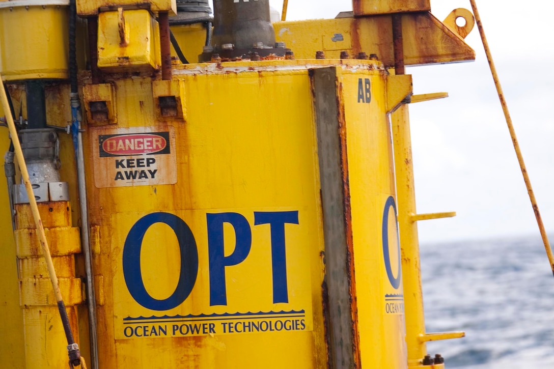 Ocean Power Technologies, Inc. developed hydrokinetic energy technology with a grant from the Navy to investigate the use of wave power to generate power.
