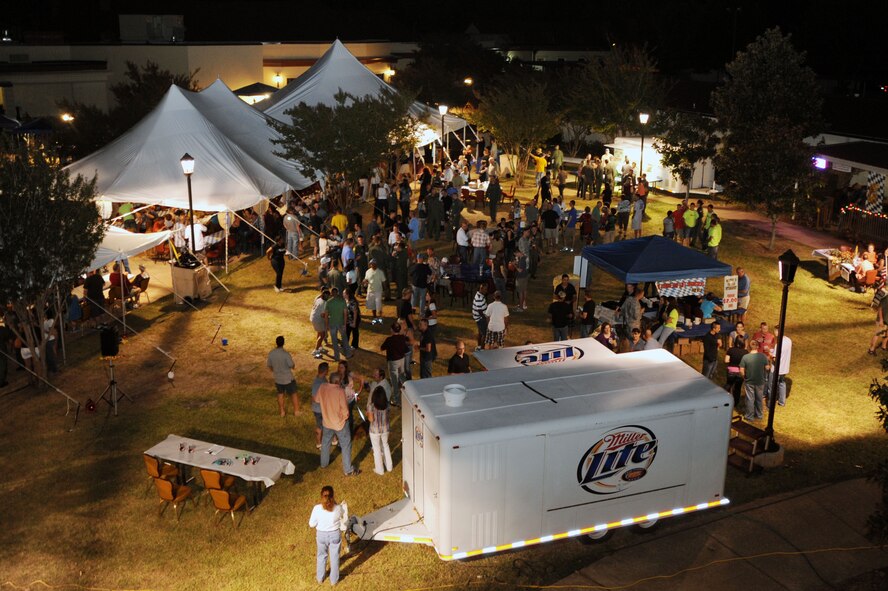 BARKSDALE AIR FORCE BASE, La. -- The third annual Oktoberfest was held at 4:30 p.m. Oct. 1 outside the Barksdale Club. The Barksdale Oktoberfest is based on the traditional German Oktoberfest, a 200 year-old festival held in Munich. The event, which lasts 16 days leading up to the first Sunday in October, includes large amounts of hearty food, Bavarian delicacies and beer. (U.S. Air Force photo/Senior Airman Brittany Y. Bateman)(RELEASED)